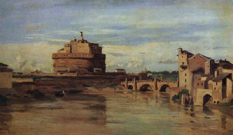 Corot Camille The castle of Sant Angelo and the Tiber France oil painting art